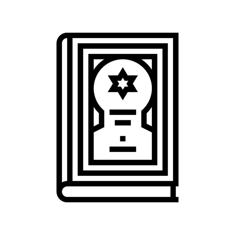 juif prière livre siddour ligne icône vecteur illustration