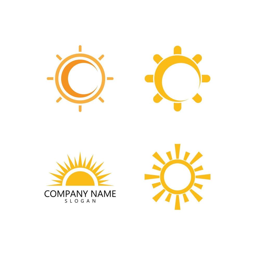 logo illustration soleil vecteur