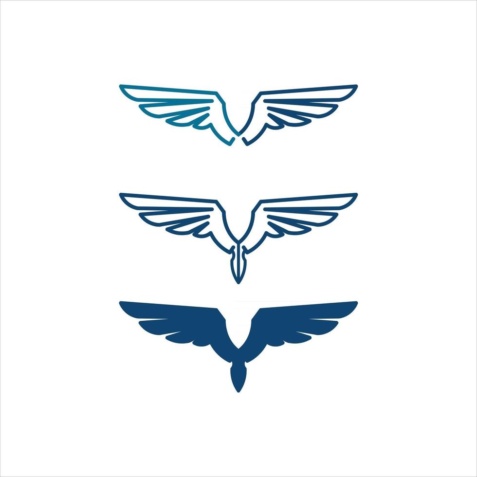 modèle de logo de faucon ailes d'oiseaux vecteur ensemble de faucon et d'aigle