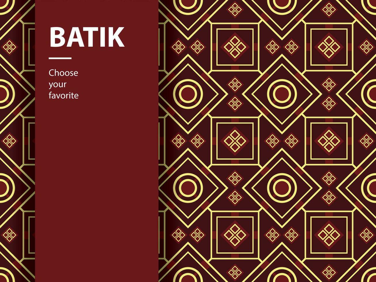 ethnique batik vecteur indonésien modèle sans couture ancien textile abstrait plat culture art