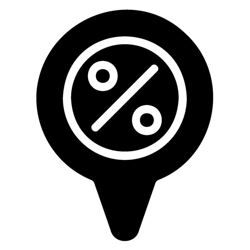 icône de glyphe de broche de localisation vecteur
