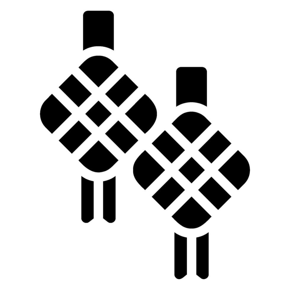 icône de glyphe de ketupat vecteur