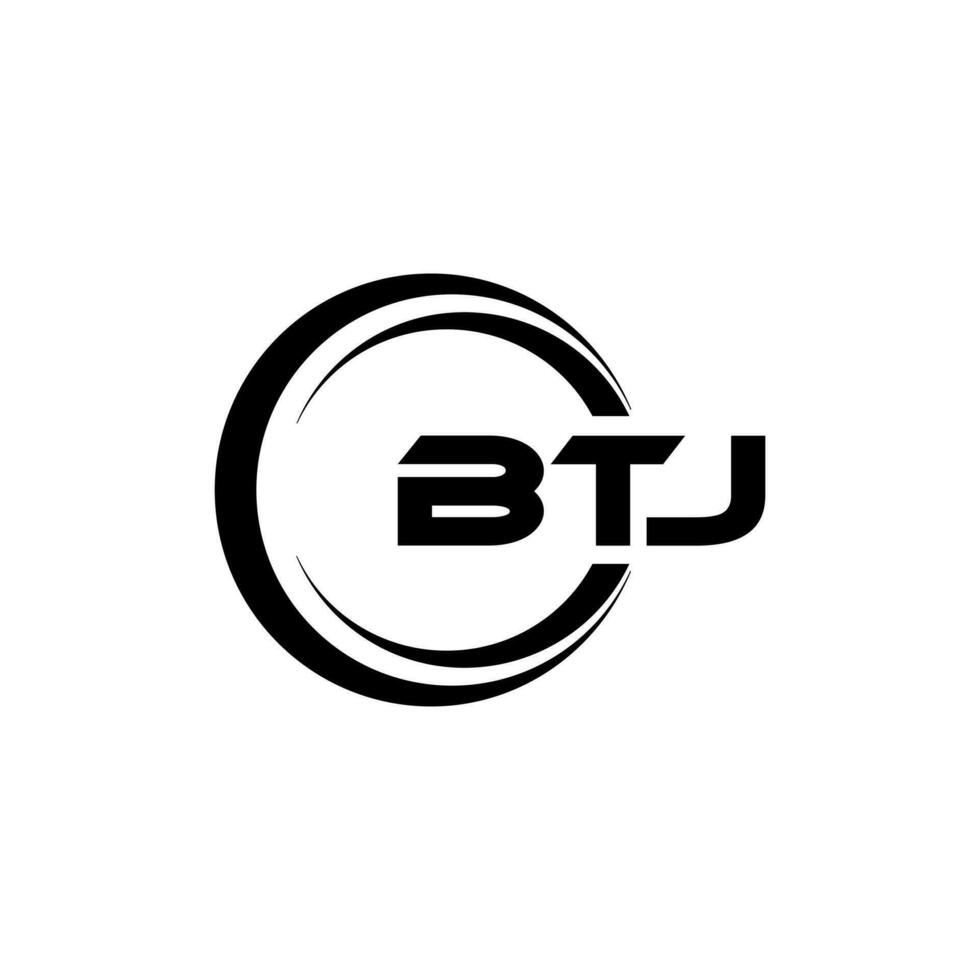 btj logo conception, inspiration pour une unique identité. moderne élégance et Créatif conception. filigrane votre Succès avec le frappant cette logo. vecteur