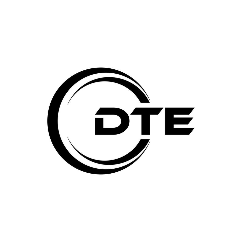 dte logo conception, inspiration pour une unique identité. moderne élégance et Créatif conception. filigrane votre Succès avec le frappant cette logo. vecteur