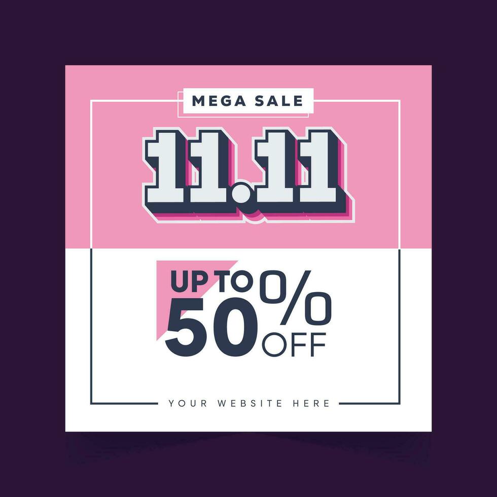 méga vente affiche conception en haut à 50 pour cent de dans blanc et rose Contexte conception modèle vecteur