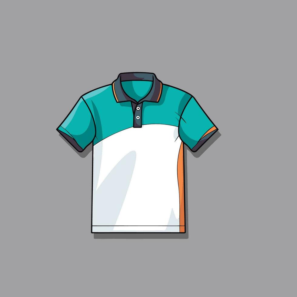 polo chemise vecteur agrafe art illustration