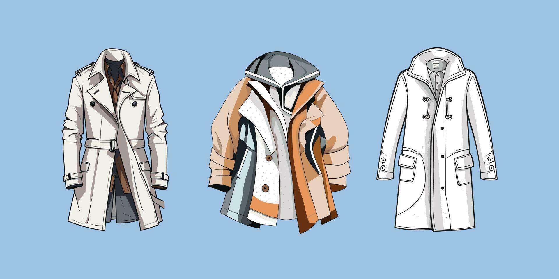 manteau vecteur agrafe art illustration