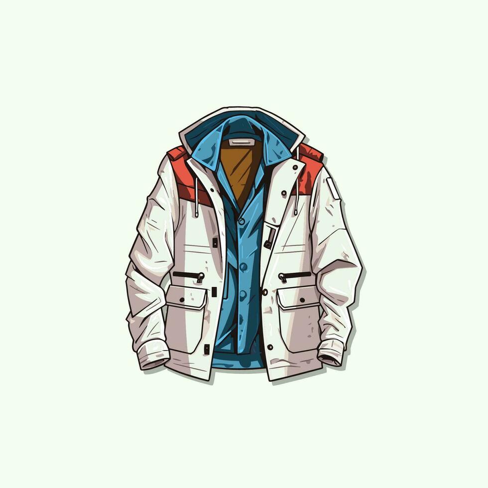 veste vecteur agrafe art illustration