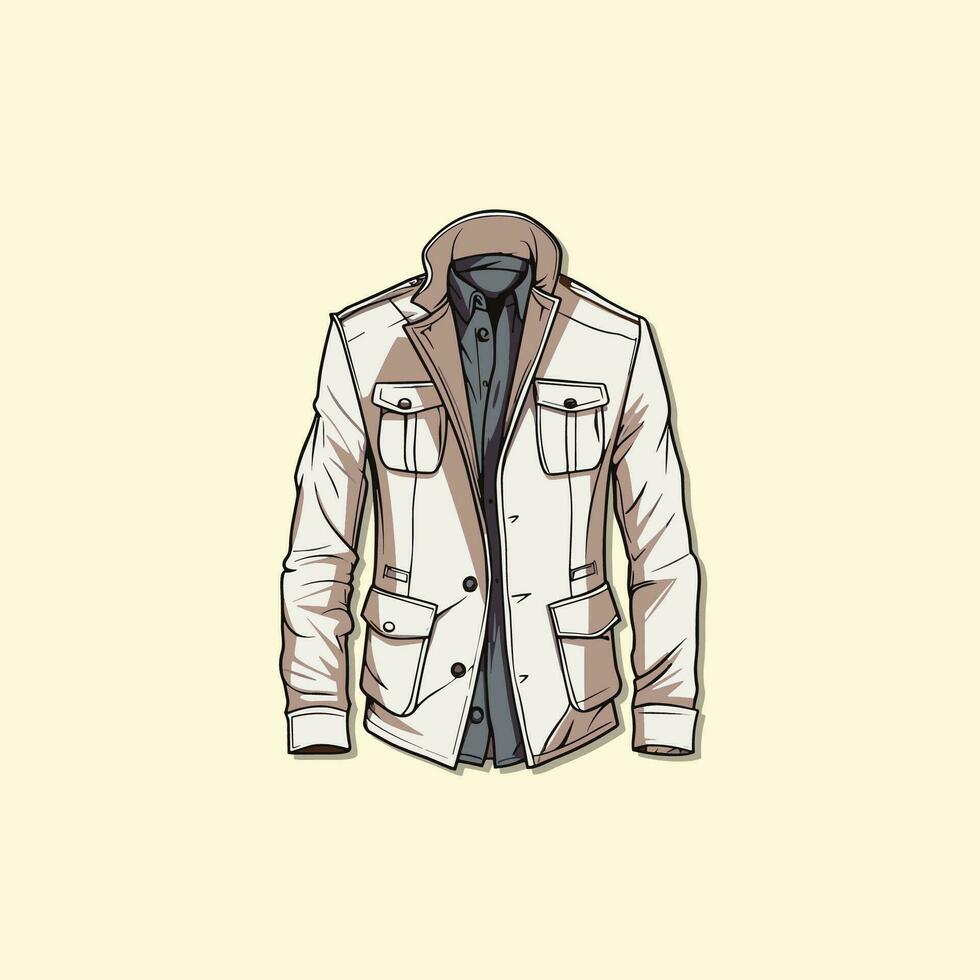 veste vecteur agrafe art illustration