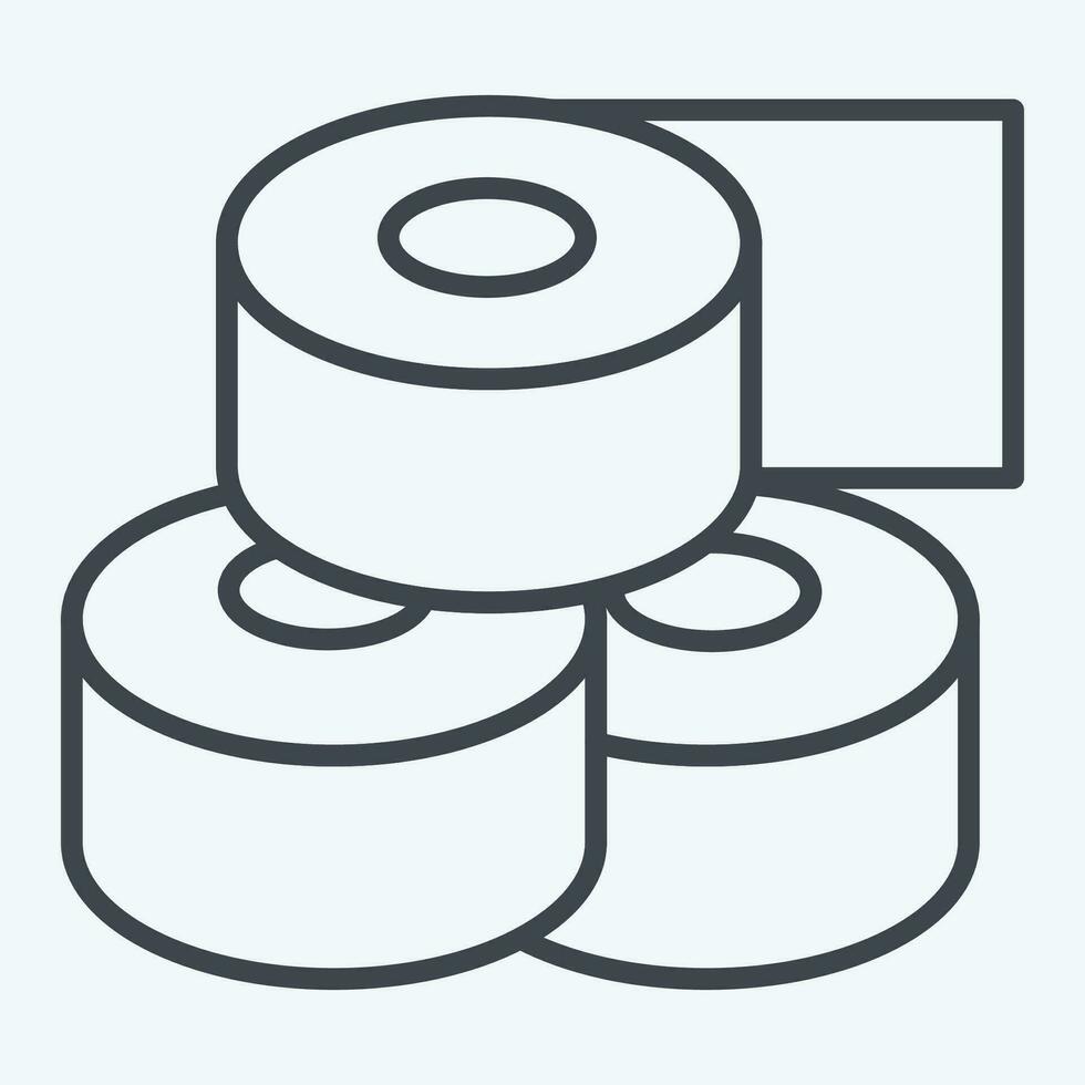 icône toilette papier. en relation à salle de bains symbole. ligne style. Facile conception modifiable. Facile illustration vecteur