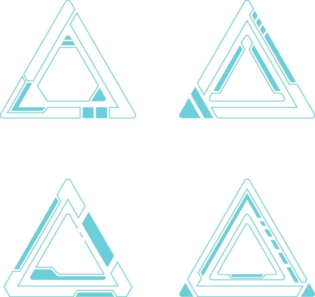 Triangle futuriste hud interface vecteur. Facile forme. vecteur illustration