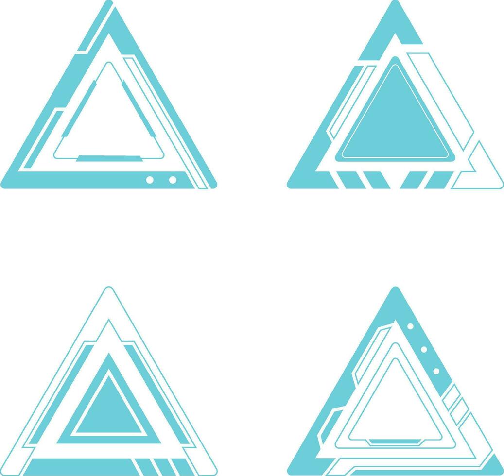 Triangle futuriste hud interface vecteur. Facile forme. vecteur illustration