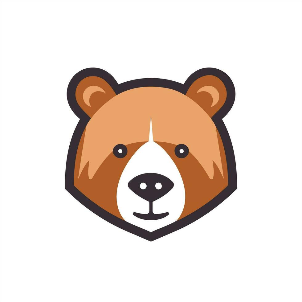 cette mignonne ours logo dans vecteur illustration ajoute une toucher de charme et la convivialité à tout conception projet.