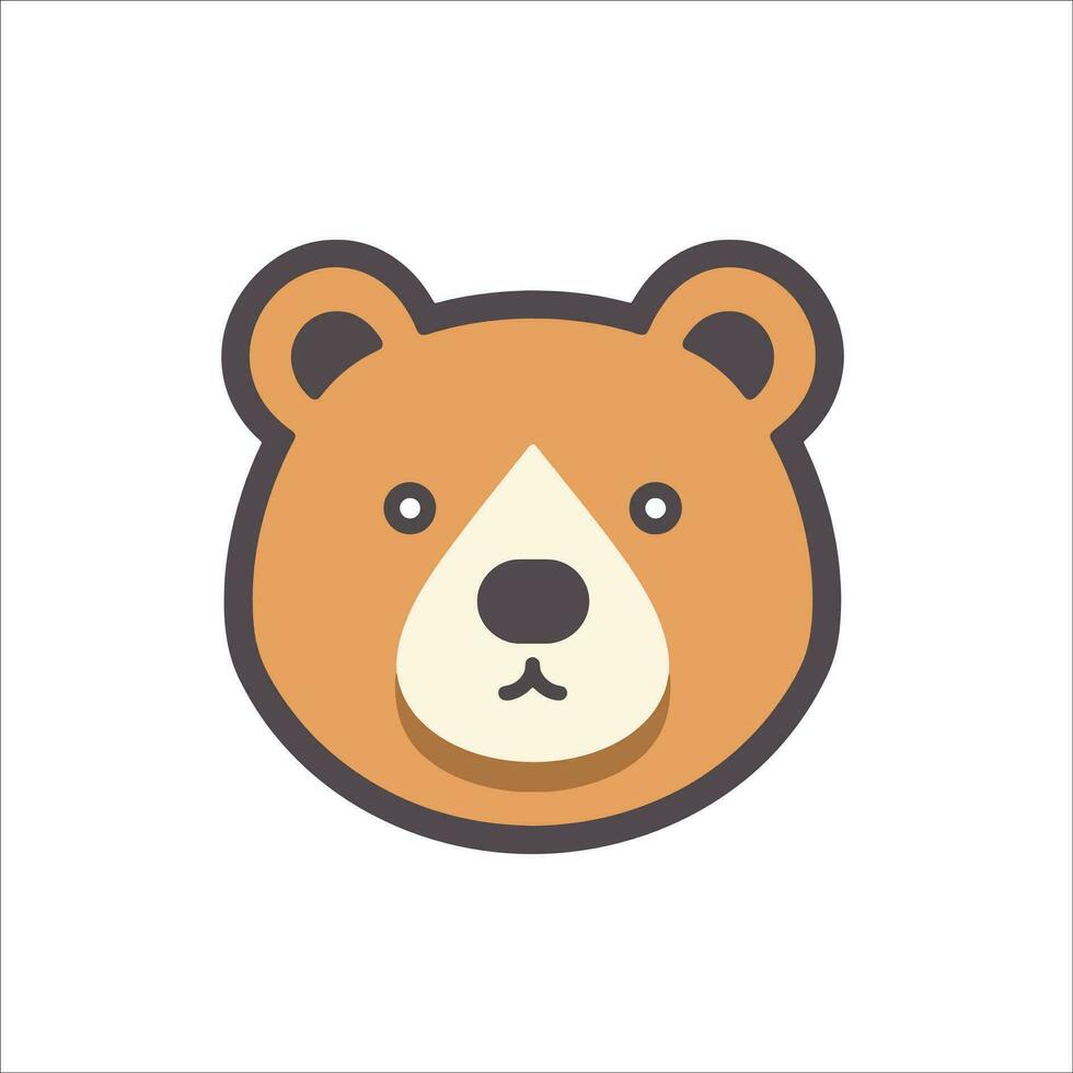 cette mignonne ours logo dans vecteur illustration ajoute une toucher de charme et la convivialité à tout conception projet.