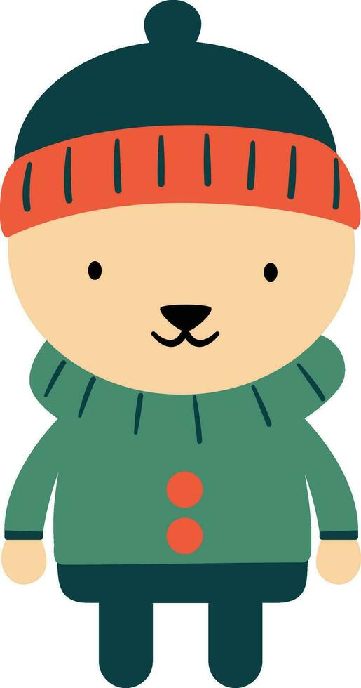 mignonne hiver des bois animaux des gamins clipart illustration vecteur