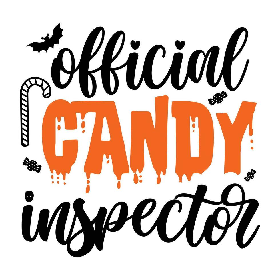 officiel bonbons inspecteur content Halloween vecteur