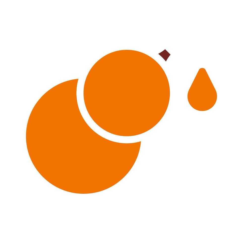 calebasse icône solide Orange marron Couleur chinois Nouveau année symbole parfait. vecteur