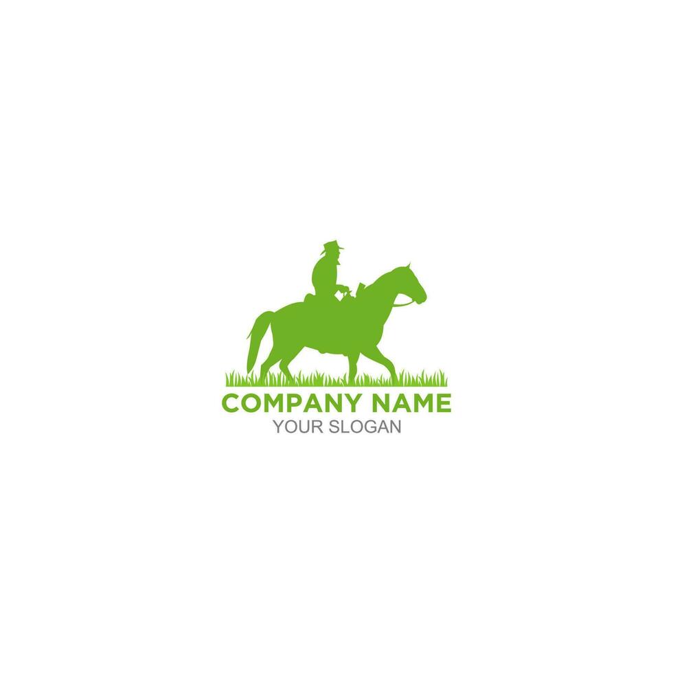 vert cow-boy logo conception vecteur