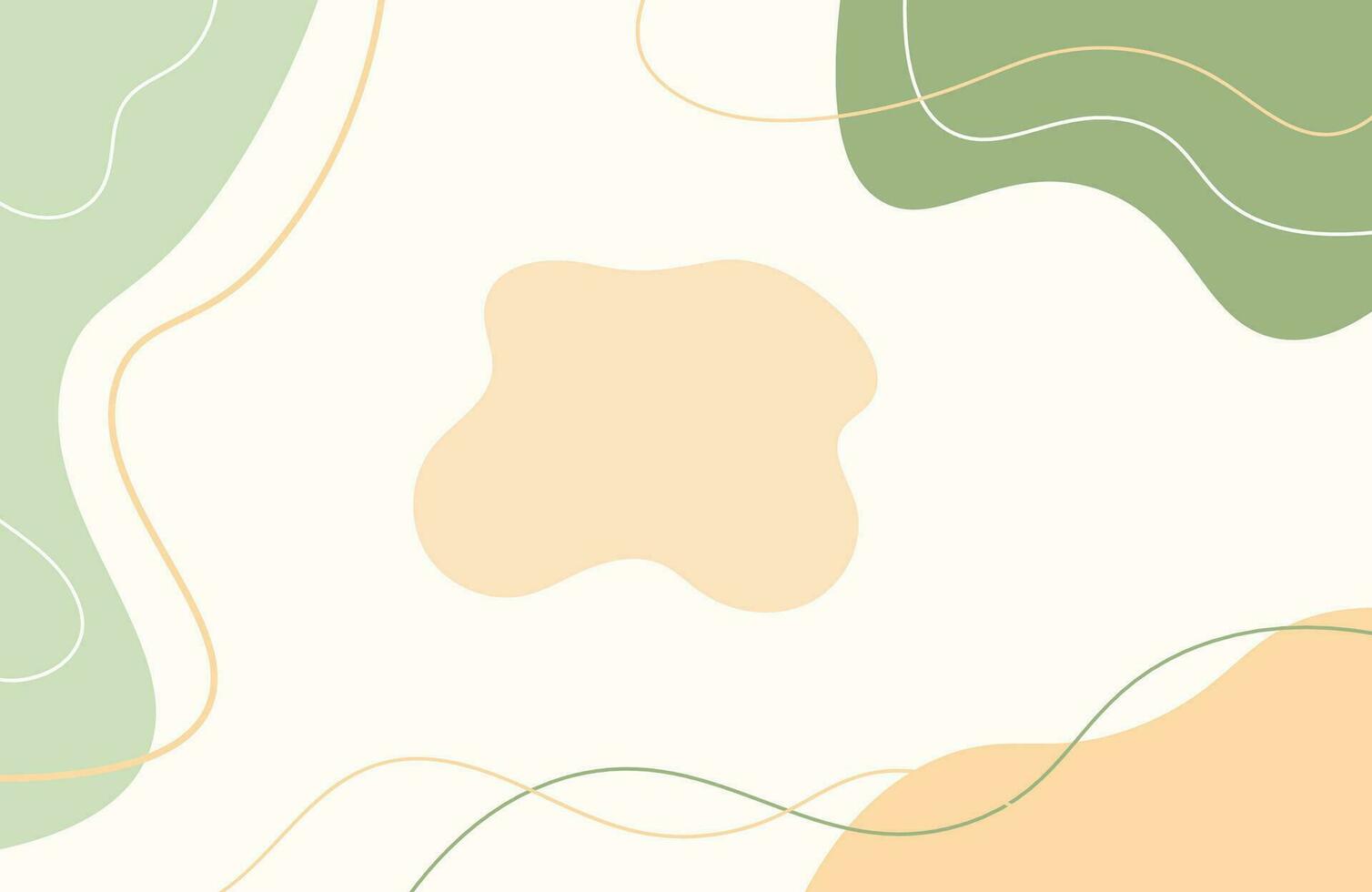 esthétique Contexte. abstrait minimaliste Contexte. arrière-plan avec biologique formes et ligne dans pastel couleurs vecteur