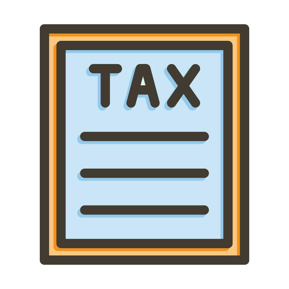 impôt vecteur épais ligne rempli couleurs icône pour personnel et commercial utiliser.