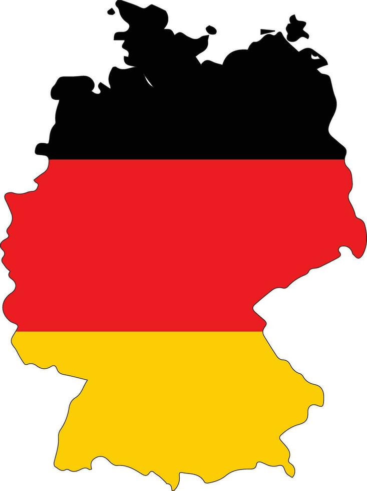 Allemagne drapeau carte vecteur