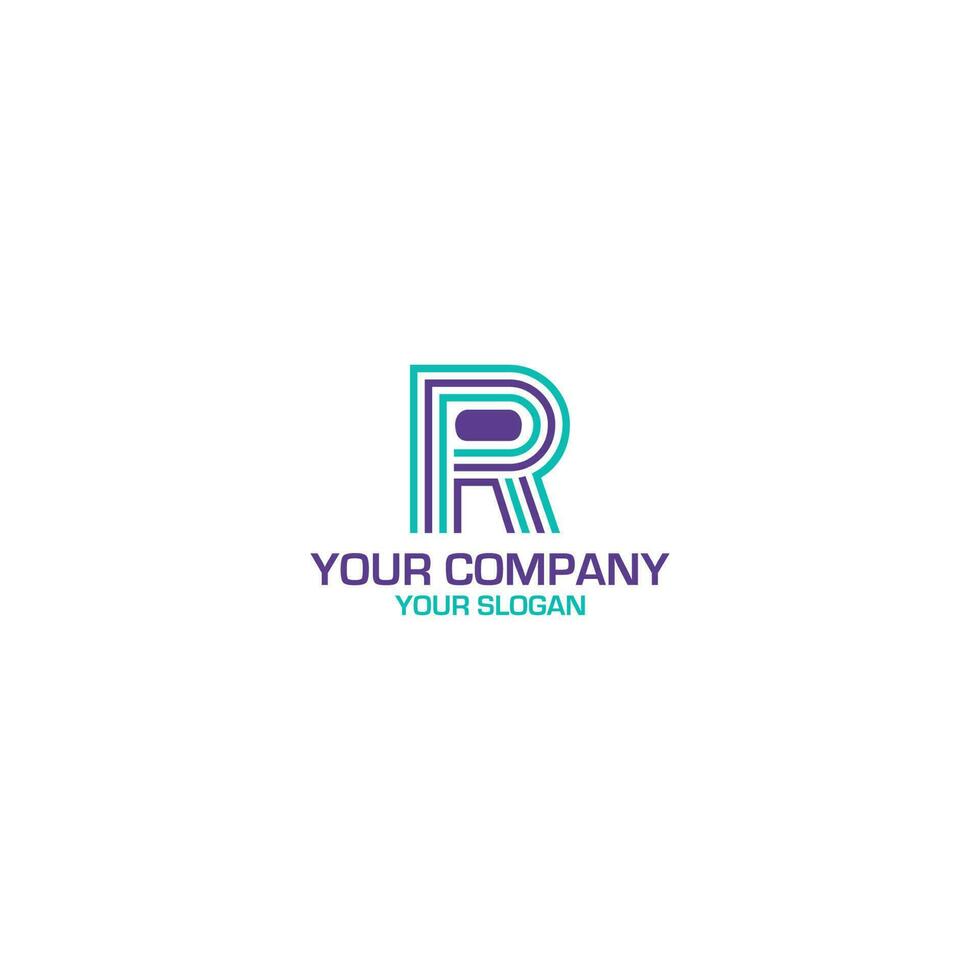 ligne rp logo conception vecteur