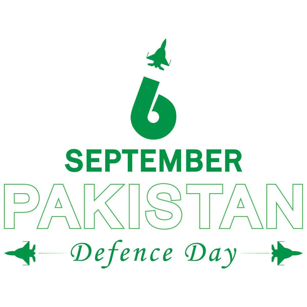 6e septembre Pakistan la défense journée illustration vecteur