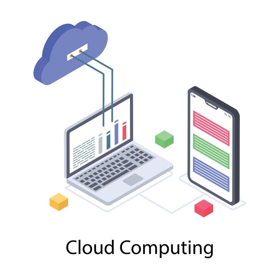 notions de cloud computing vecteur