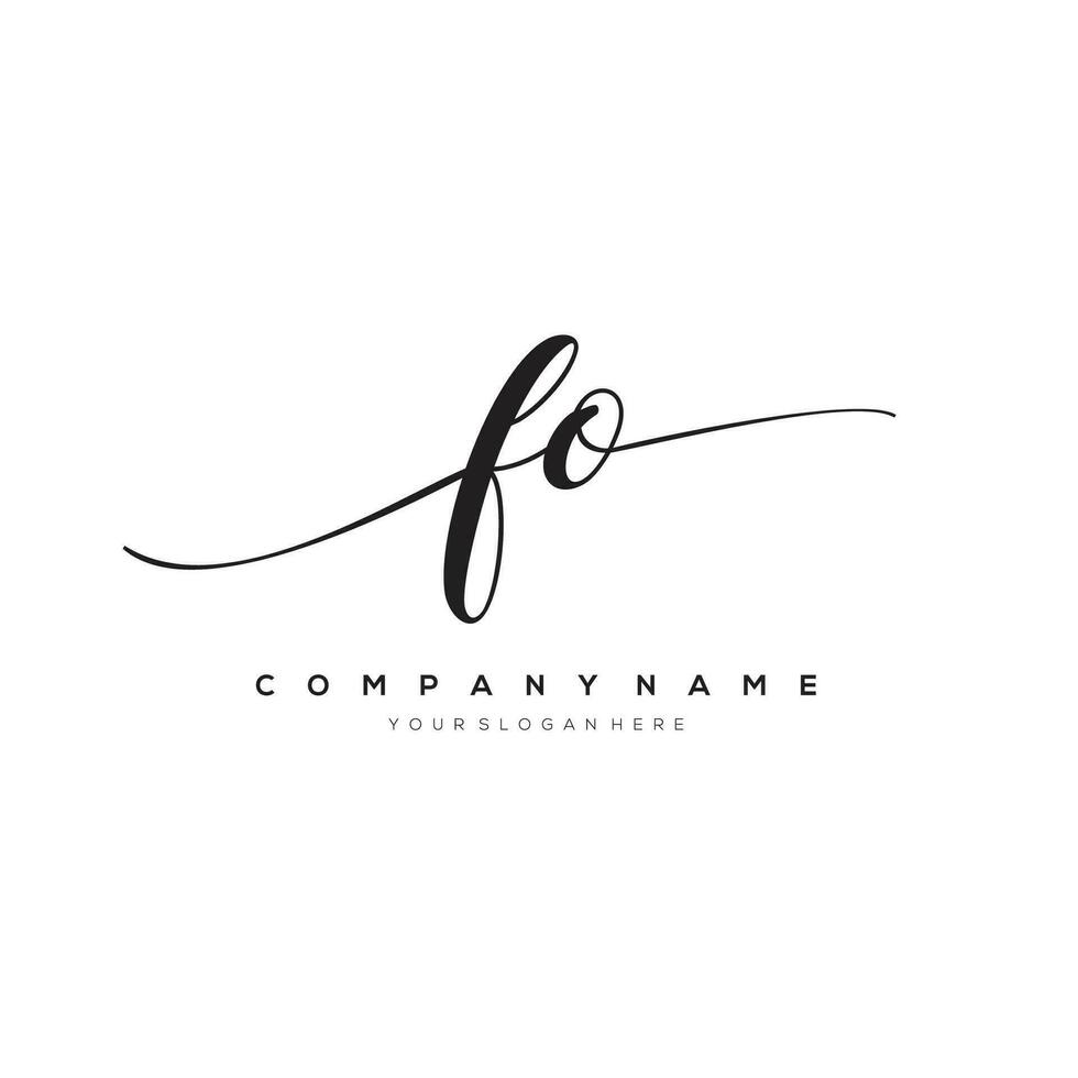 initiale lettre fo logo, fleur écriture logo conception, vecteur logo pour femmes beauté, salon, massage, cosmétique ou spa marque art.