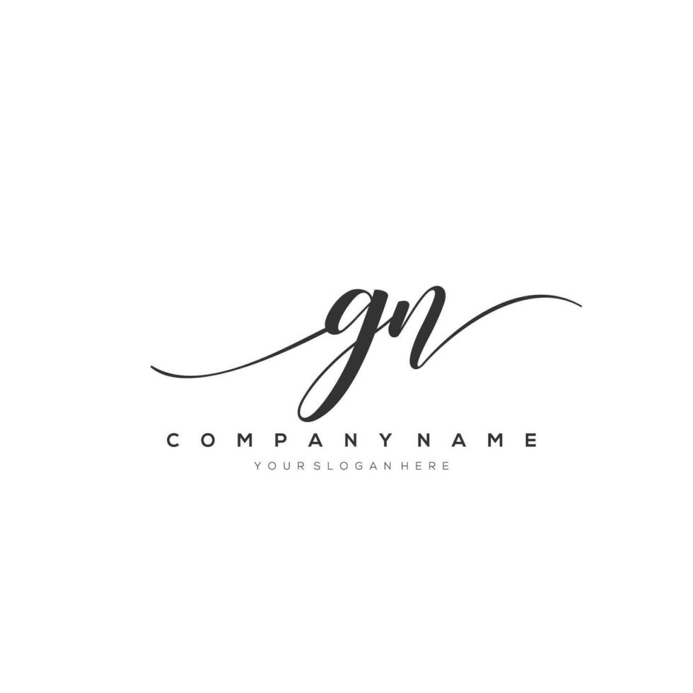 initiale lettre gn logo, fleur écriture logo conception, vecteur logo pour femmes beauté, salon, massage, cosmétique ou spa marque art.