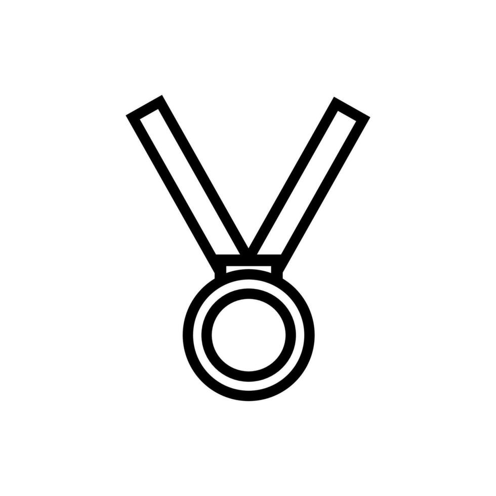 médaille icône sur blanc Contexte vecteur