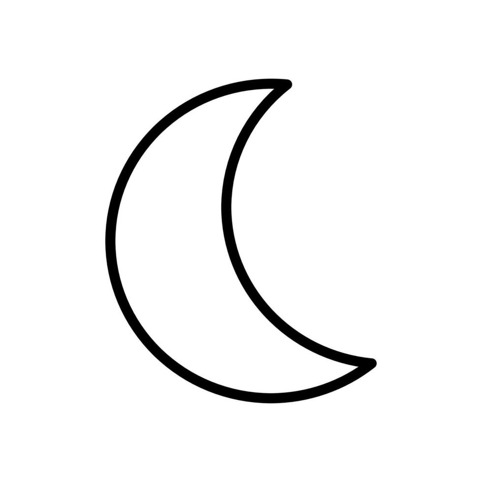 lune icône sur une blanc Contexte vecteur