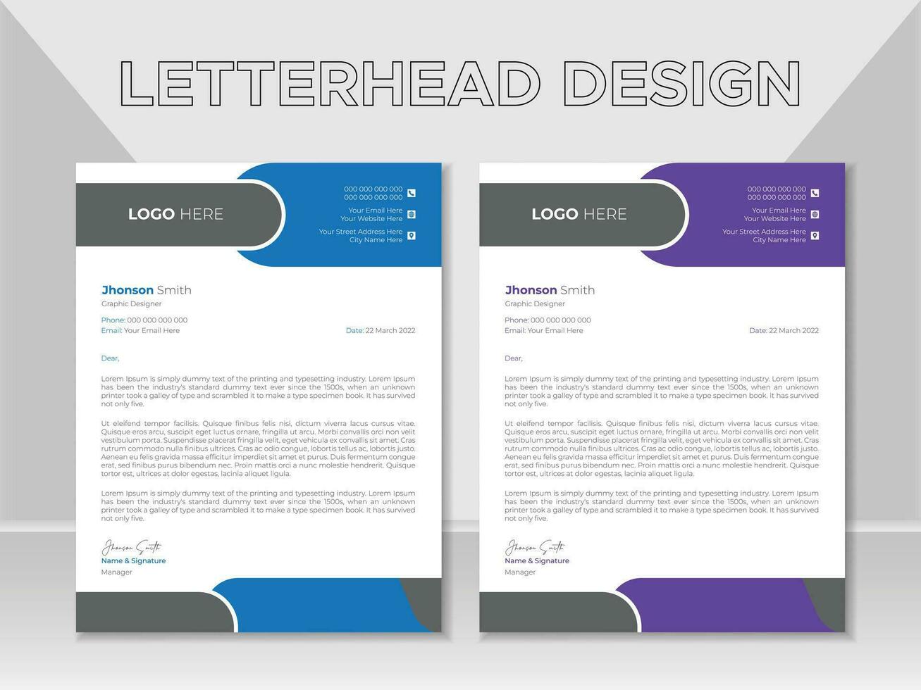 entreprise moderne en-tête de lettre conception modèle, affaires en-tête de lettre conception, affaires style lettre tête modèles pour votre projet conception. vecteur