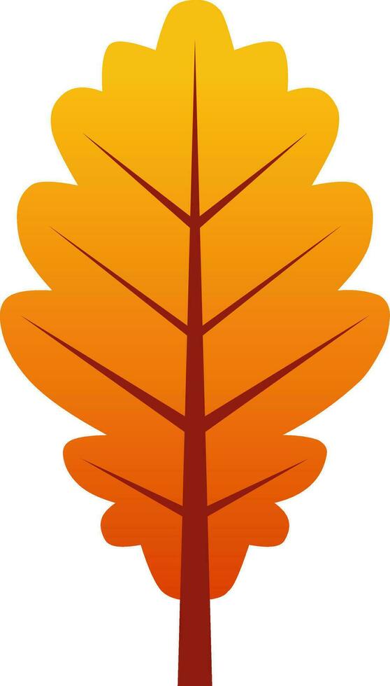 l'automne chêne feuille vecteur illustration. Facile tomber saison chêne feuille icône avec pente couleur. l'automne graphique Ressource pour icône, signe, symbole ou décoration. tomber saison feuille icône pour conception confortable et hygge