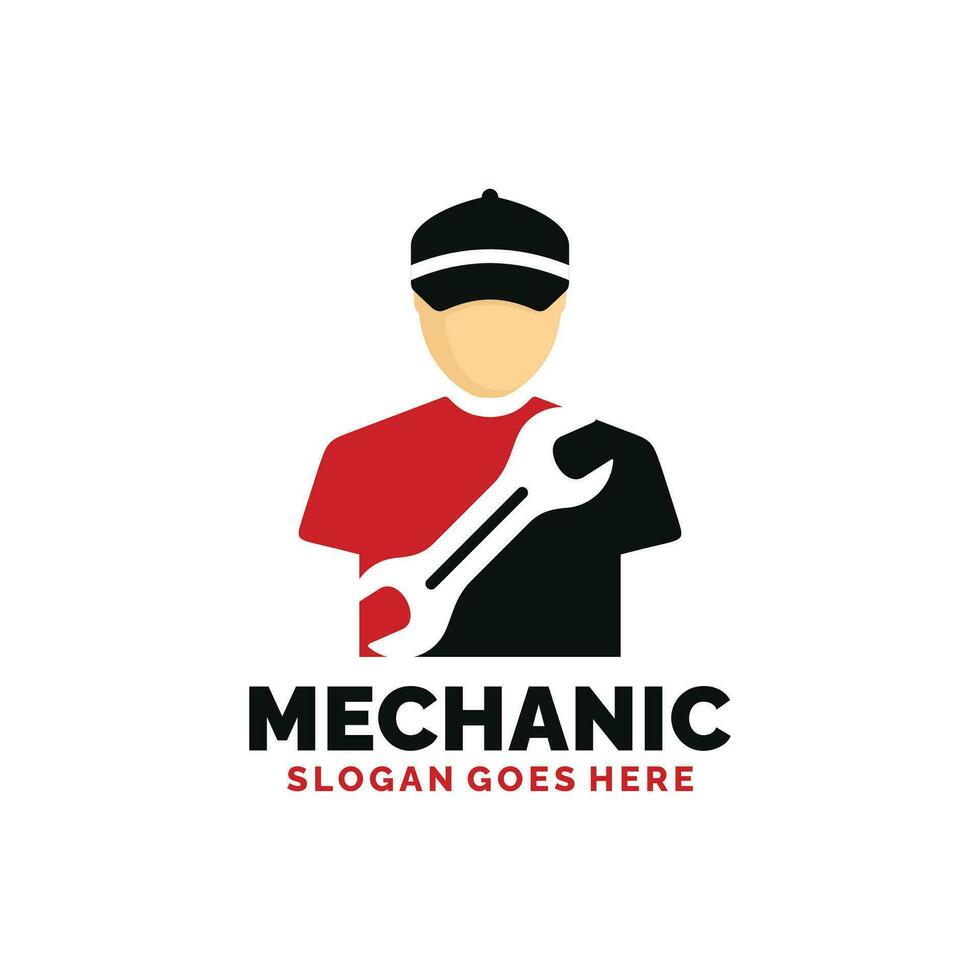 mécanicien logo conception vecteur illustration