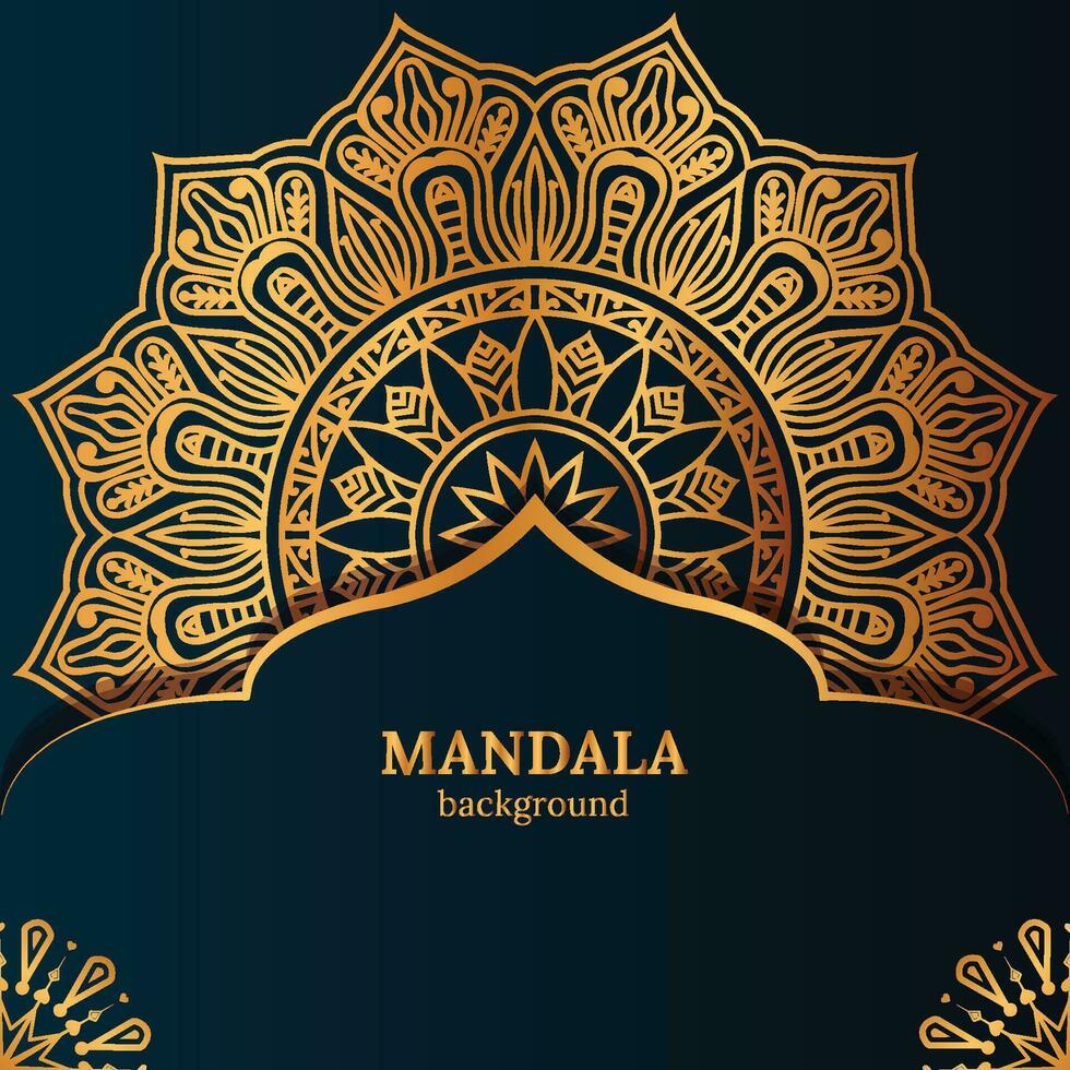 luxe mandala avec abstrait Contexte. décoratif mandala conception pour couverture, carte, imprimer, affiche, bannière, brochure, invitation. vecteur