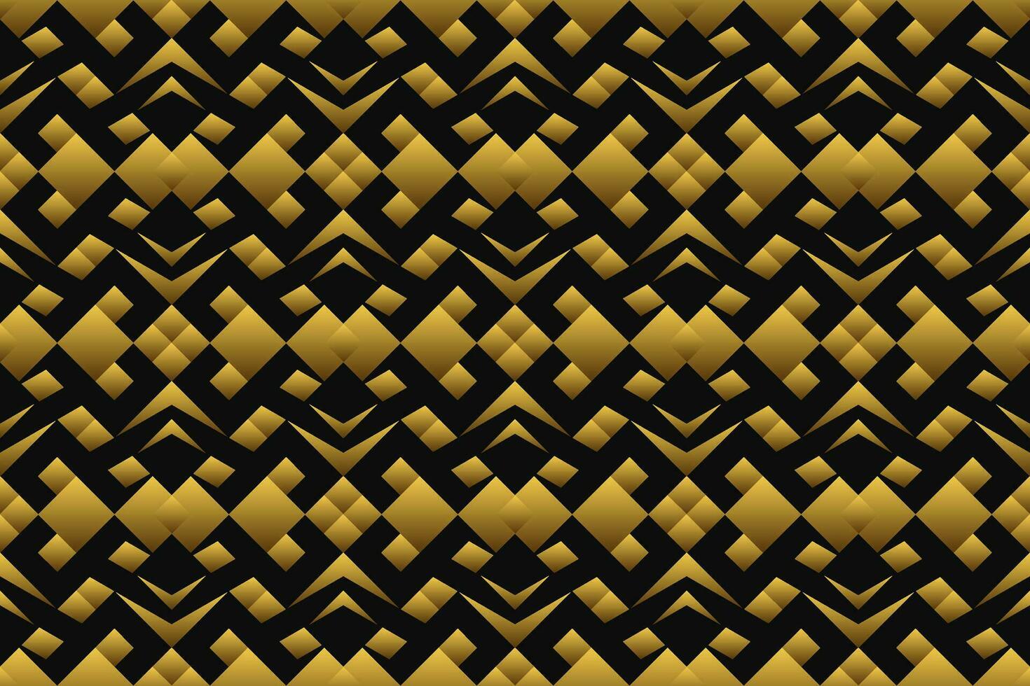 abstrait géométrique modèle avec lignes, losanges une sans couture vecteur Contexte. noir et or texture