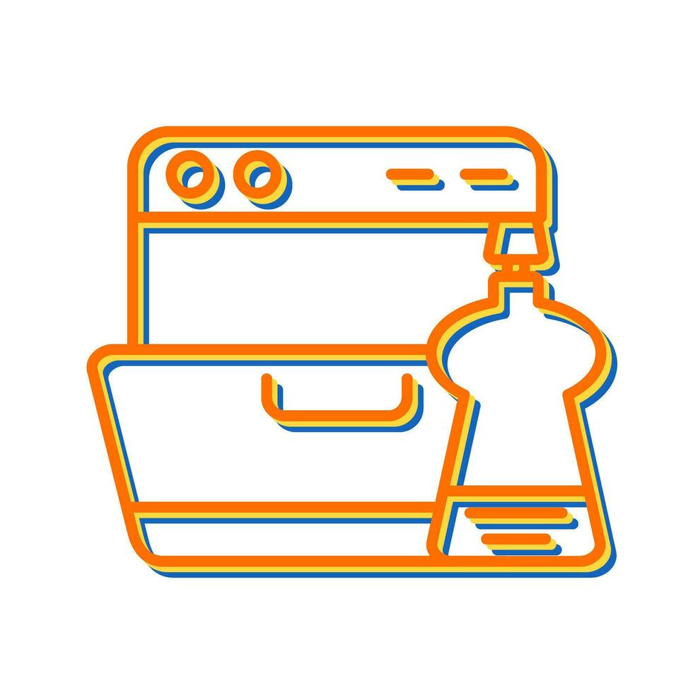 icône de vecteur de vaisselle de lavage