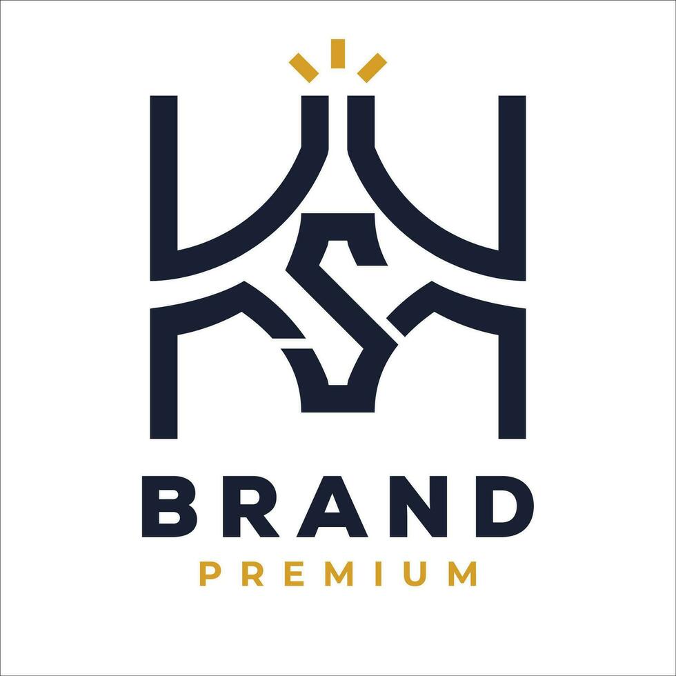 h réel biens prime logo conception vecteur