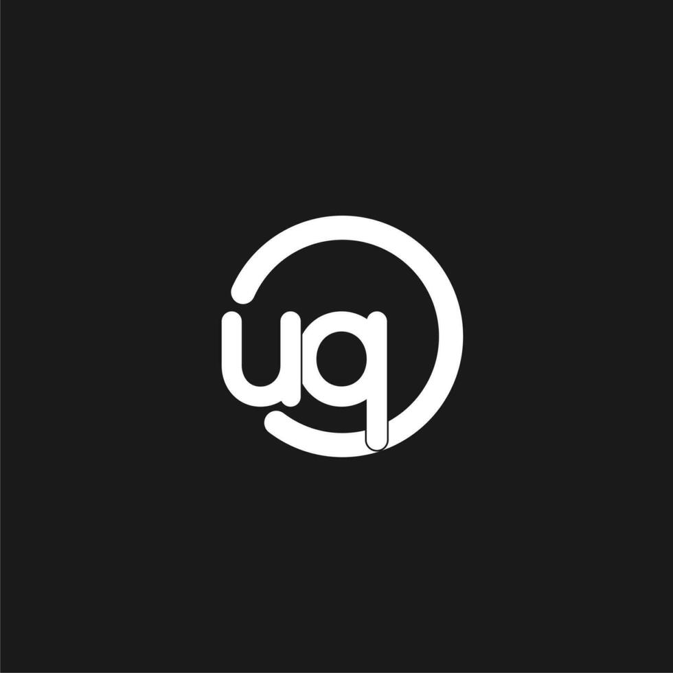 initiales uq logo monogramme avec Facile cercles lignes vecteur