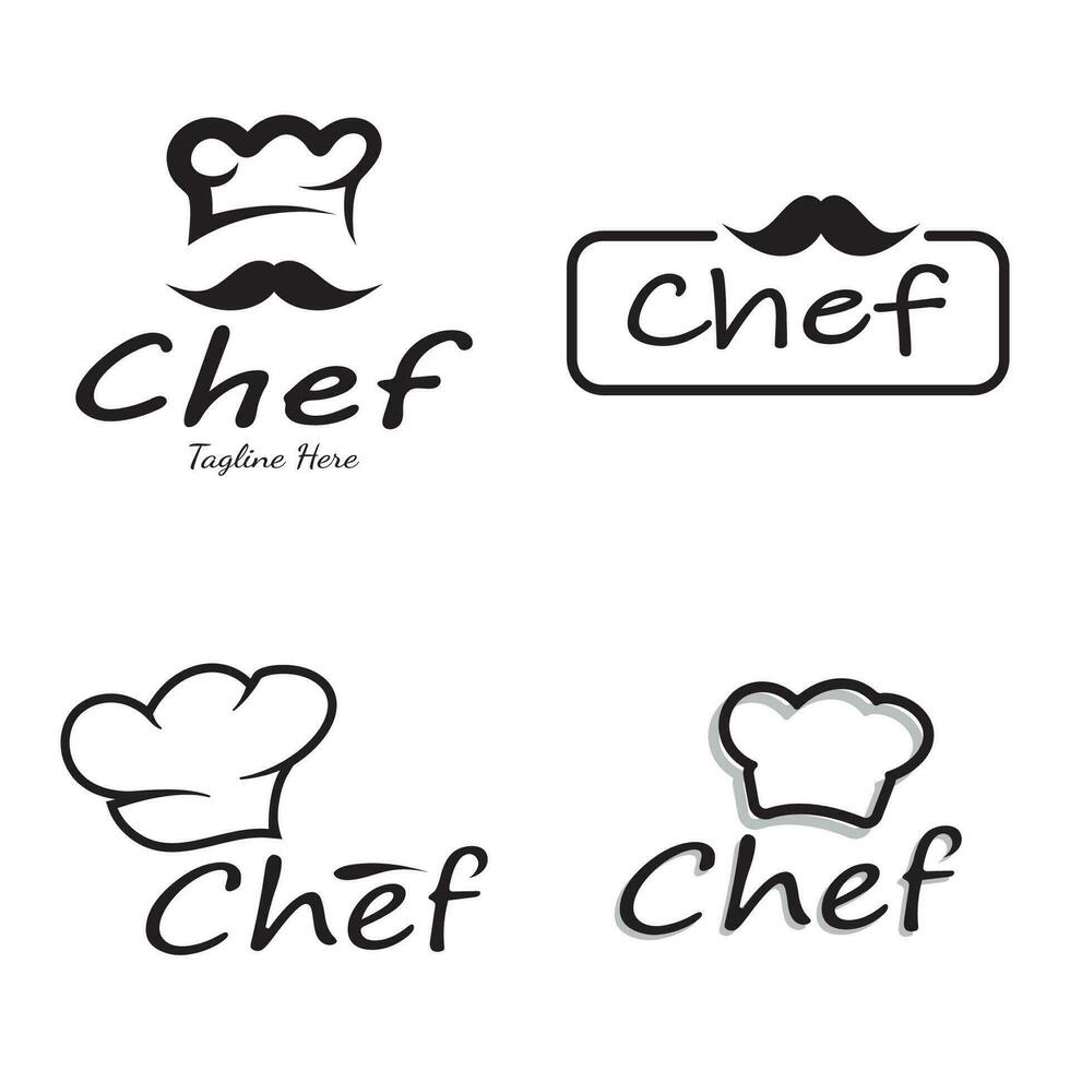 professionnel logo chef ou cuisine chef chapeau.pour entreprise, maison cuisiner, et restaurant chef.boulangerie, vecteur