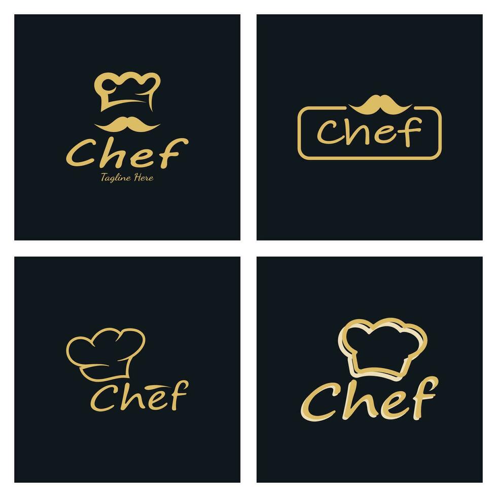 professionnel logo chef ou cuisine chef chapeau.pour entreprise, maison cuisiner, et restaurant chef.boulangerie, vecteur