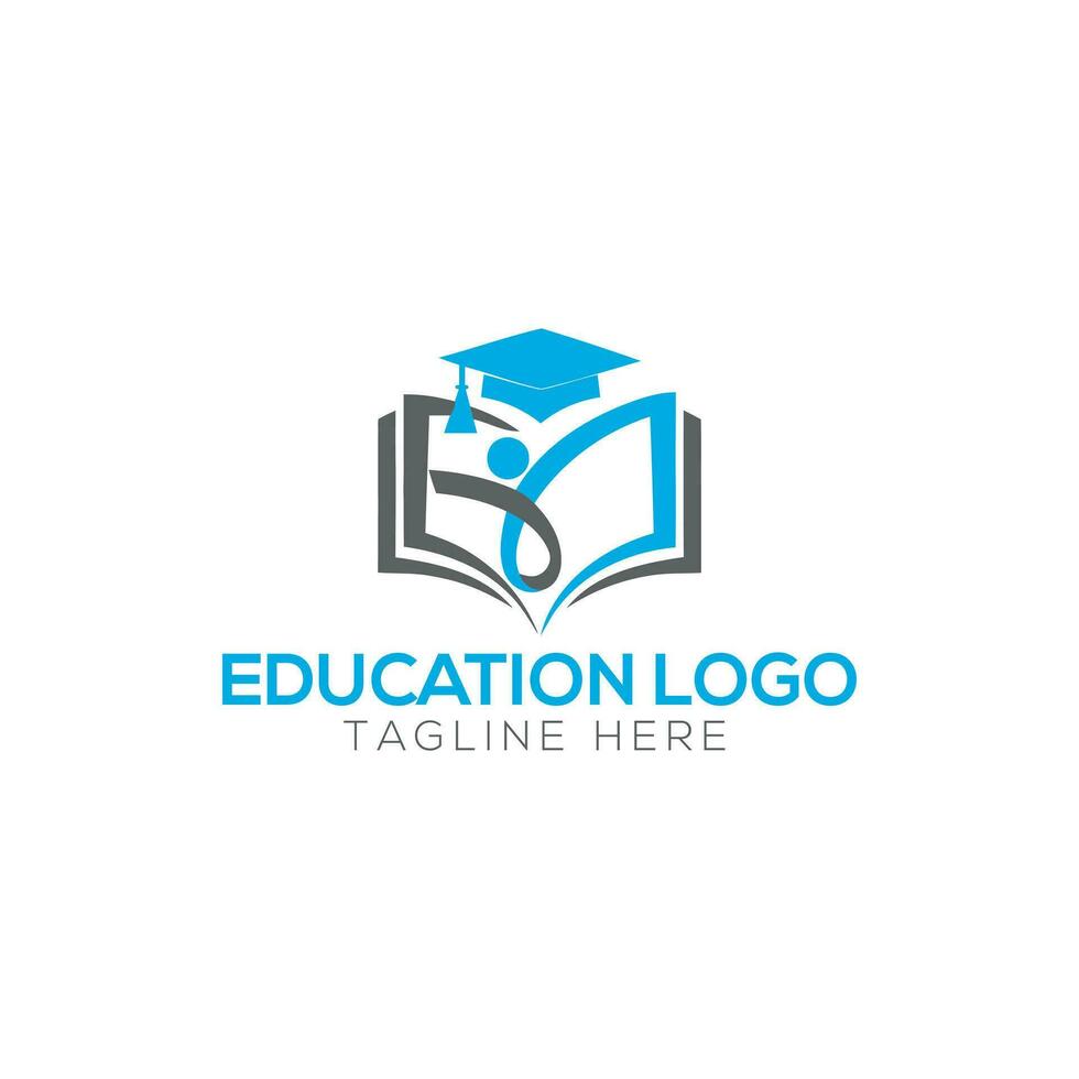 logo de l'université de l'éducation avec livre et monde vecteur