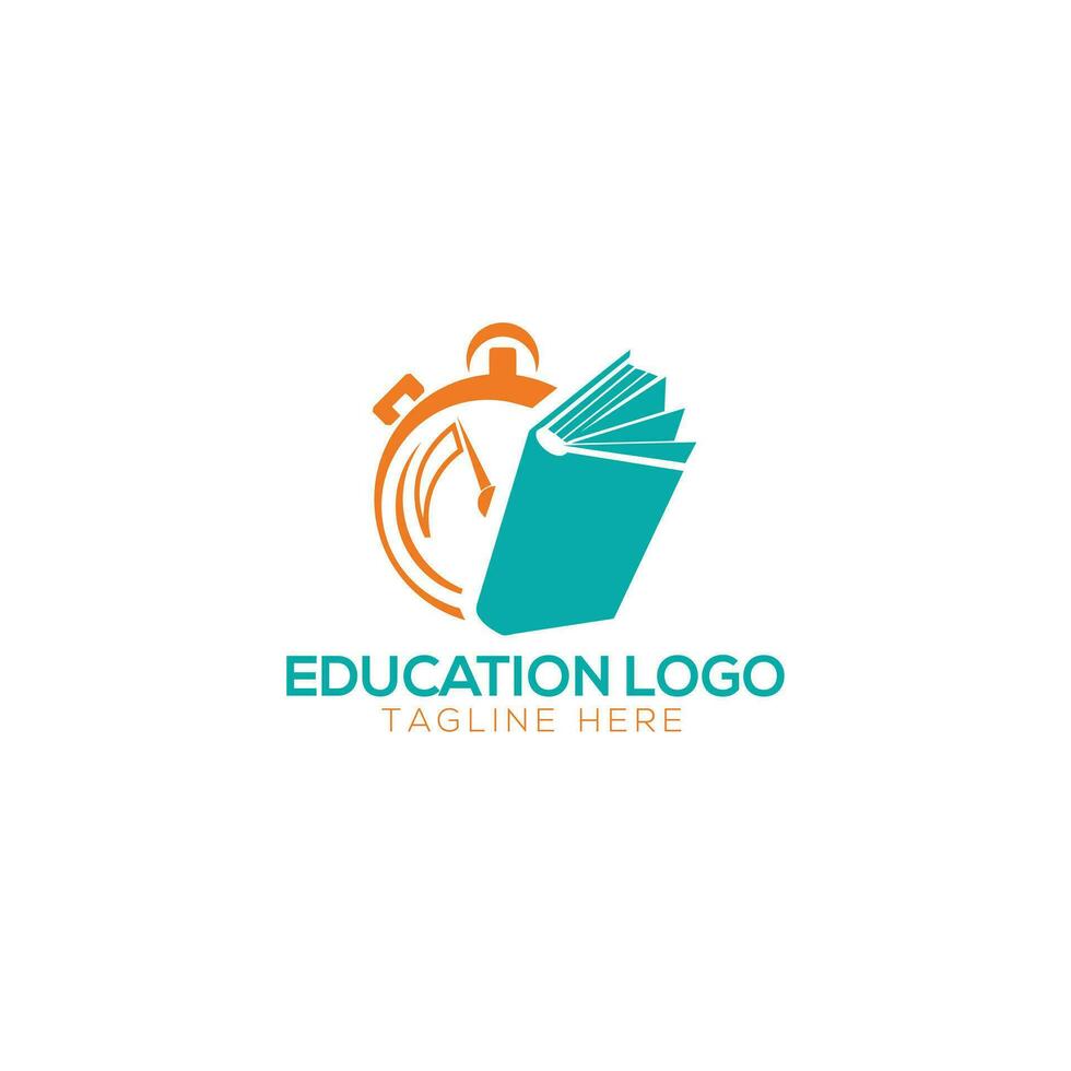 création de logo d'apprentissage global avec livre et chapeau vecteur