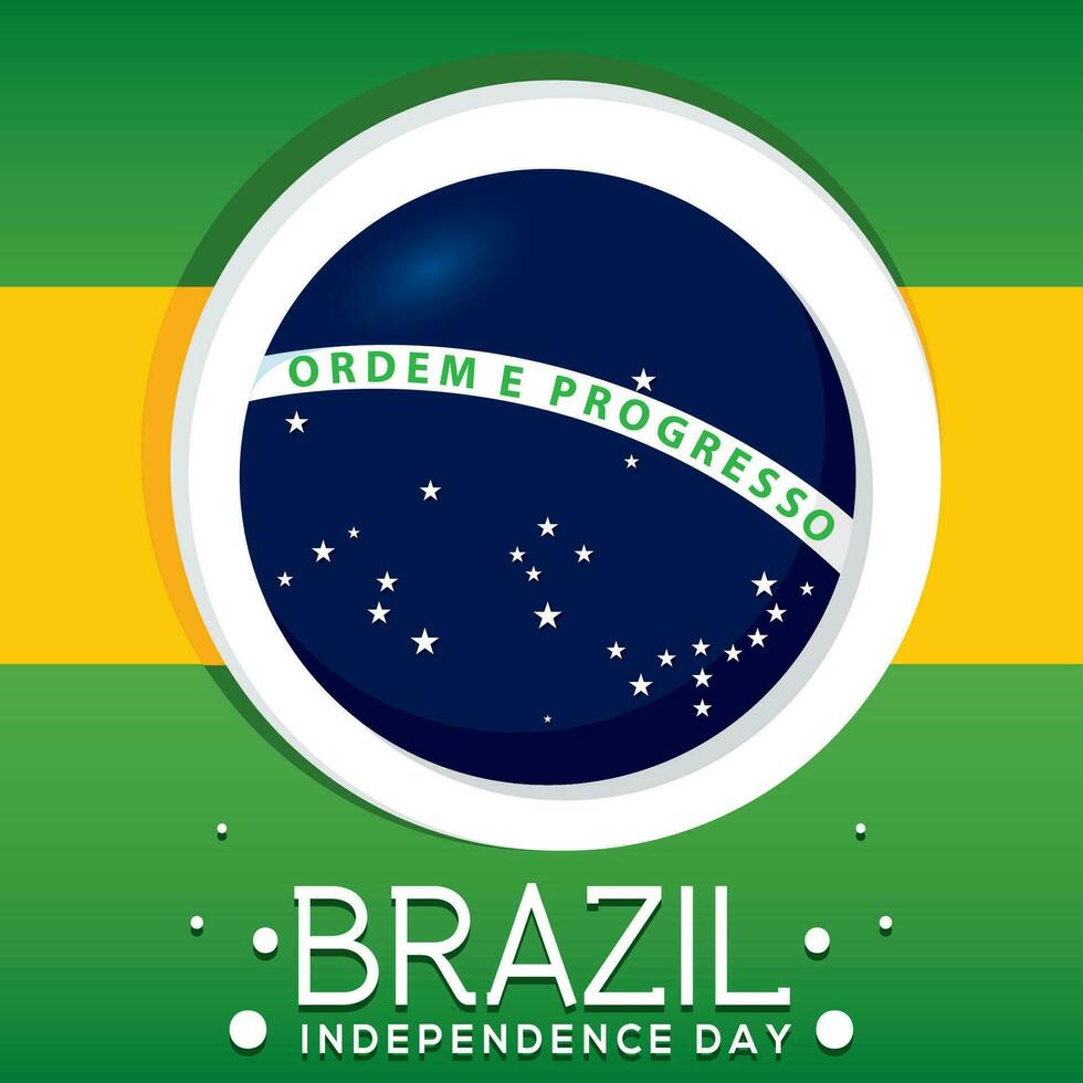 Brésil indépendance journée Contexte vecteur