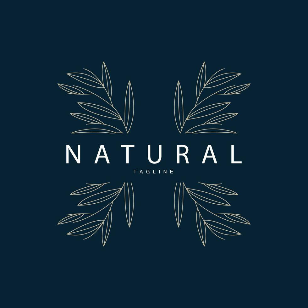 minimaliste féminin botanique fleur beauté ligne plante logo, conception vecteur illustration