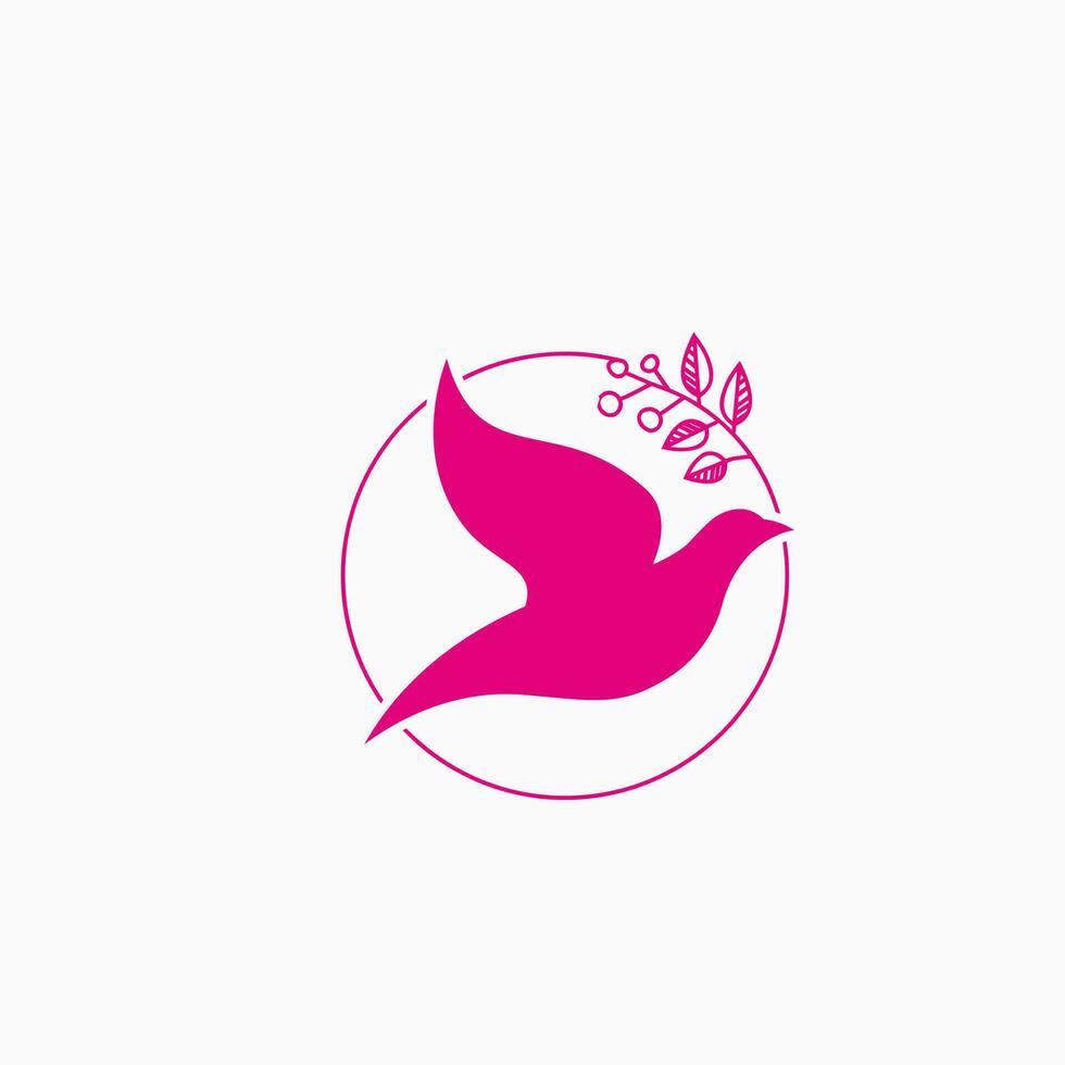 Colombe Pigeon logo. l'amour. paix. mariage. mariage vecteur