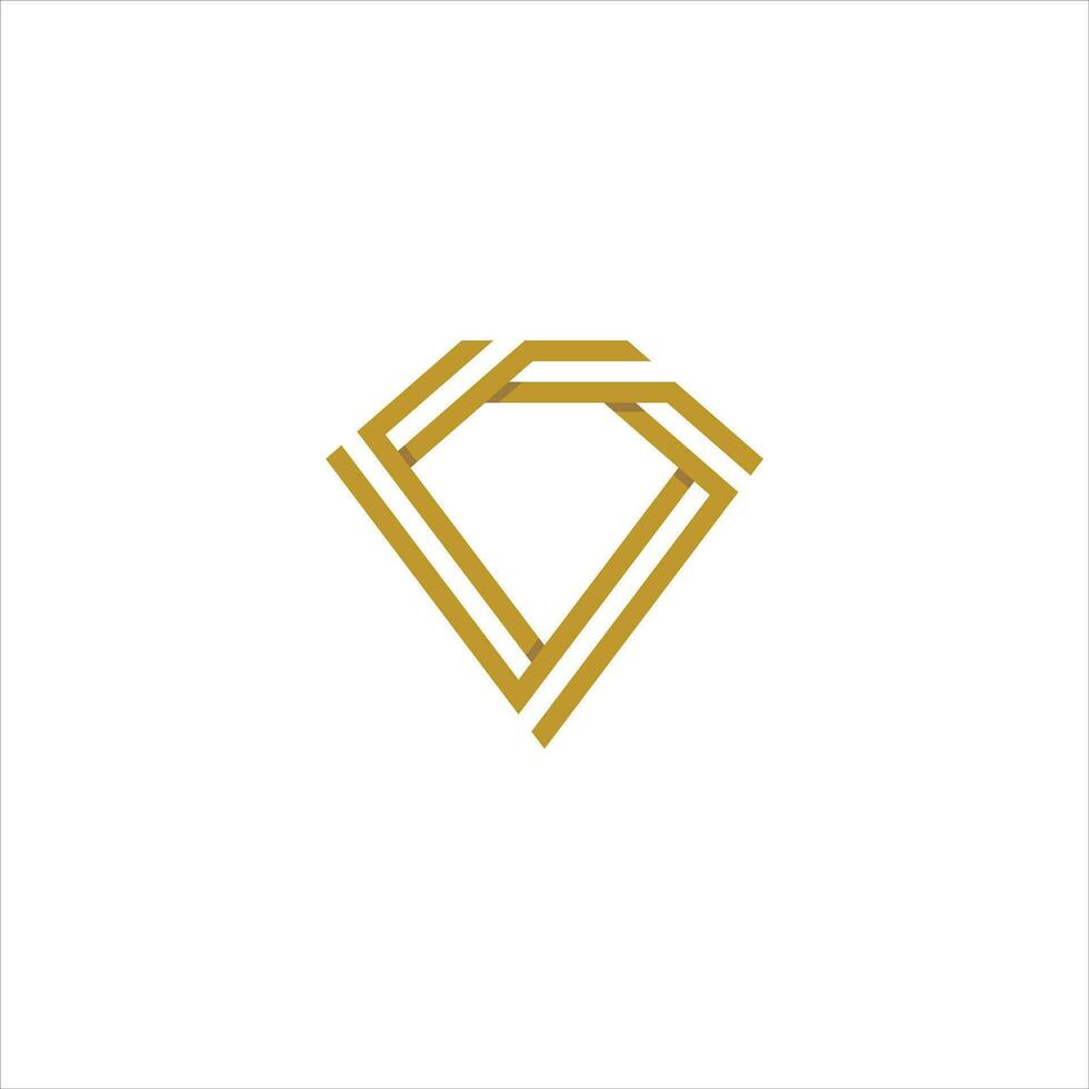 modèle de conception de logo de concept de diamant créatif vecteur