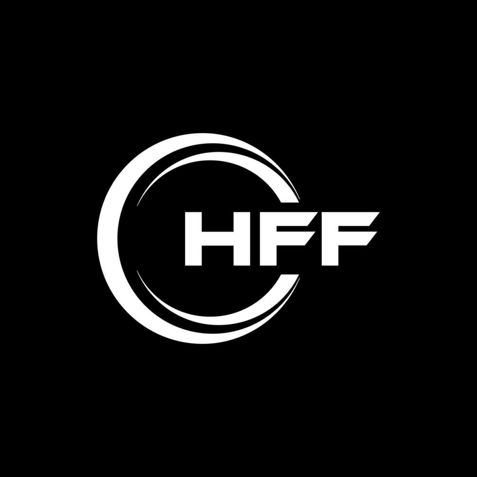 hff lettre logo conception, inspiration pour une unique identité. moderne élégance et Créatif conception. filigrane votre Succès avec le frappant cette logo. vecteur