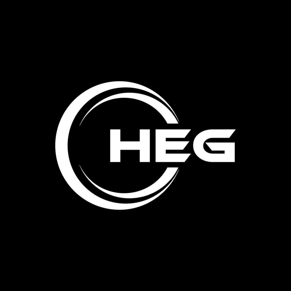 heg lettre logo conception, inspiration pour une unique identité. moderne élégance et Créatif conception. filigrane votre Succès avec le frappant cette logo. vecteur